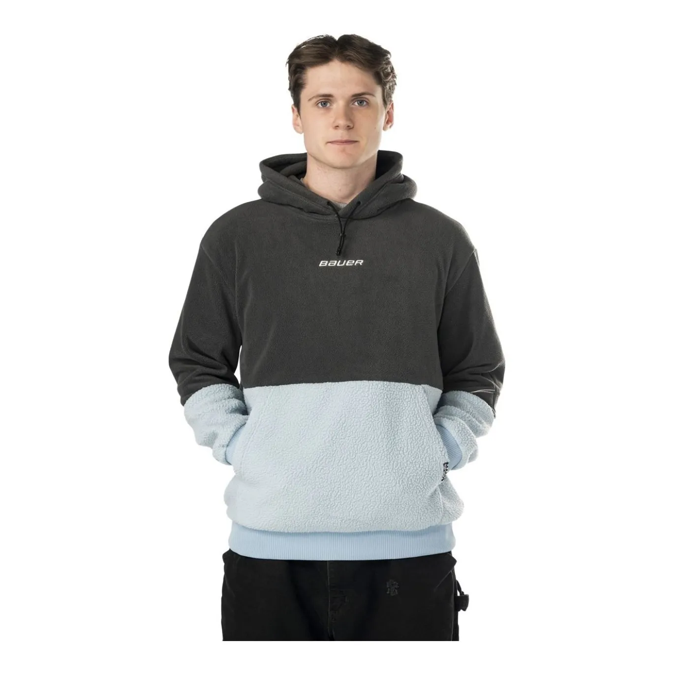 Bauer Hoodie Polar Fleece Sr Volcano/Blue