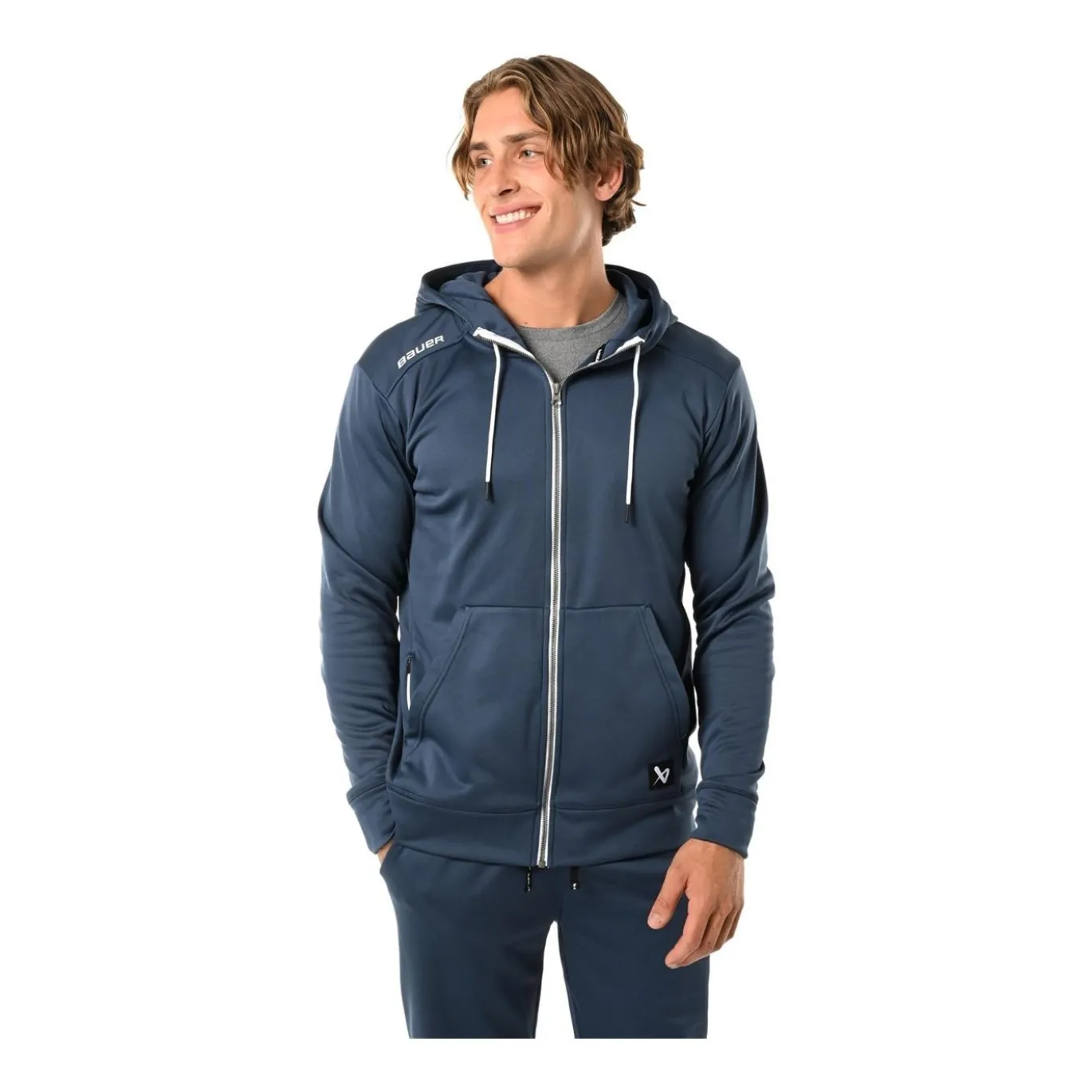 Bauer Hoodie Team Fleece Zip Sr Navy