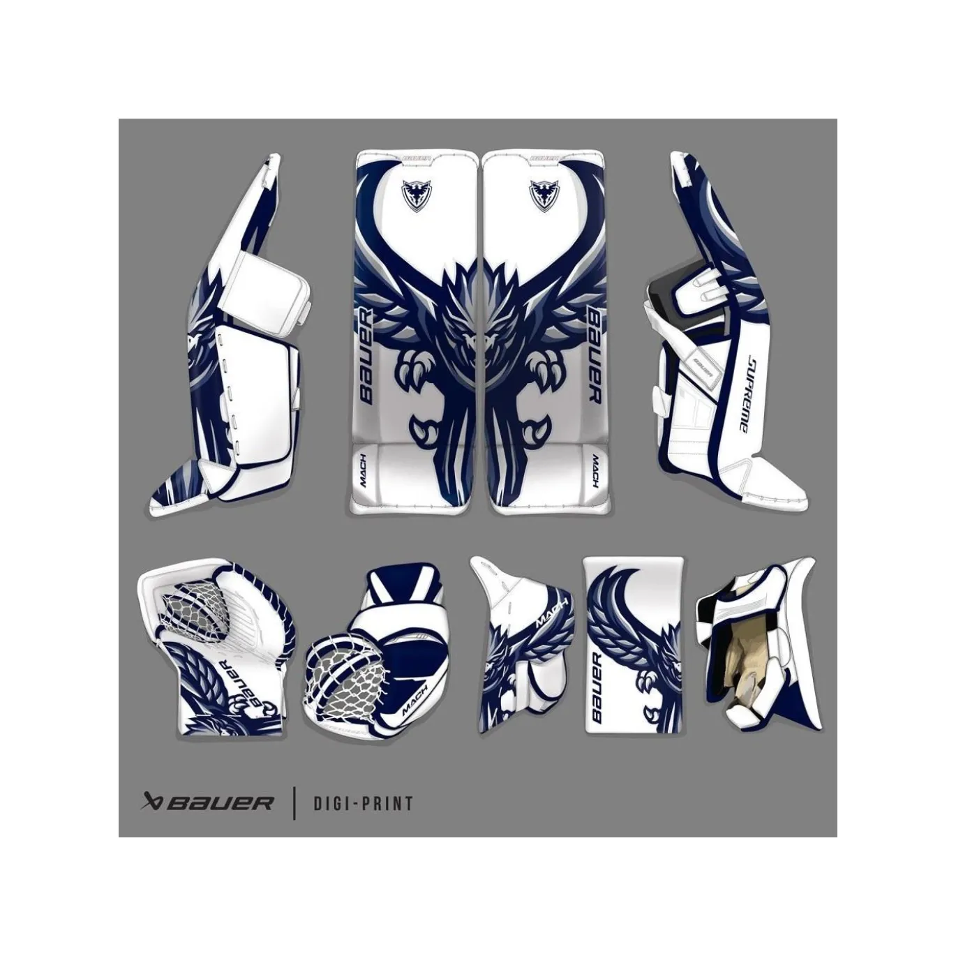 Bauer Målvaktsbenskydd Custom Supreme Shadow Sr - Digital Print