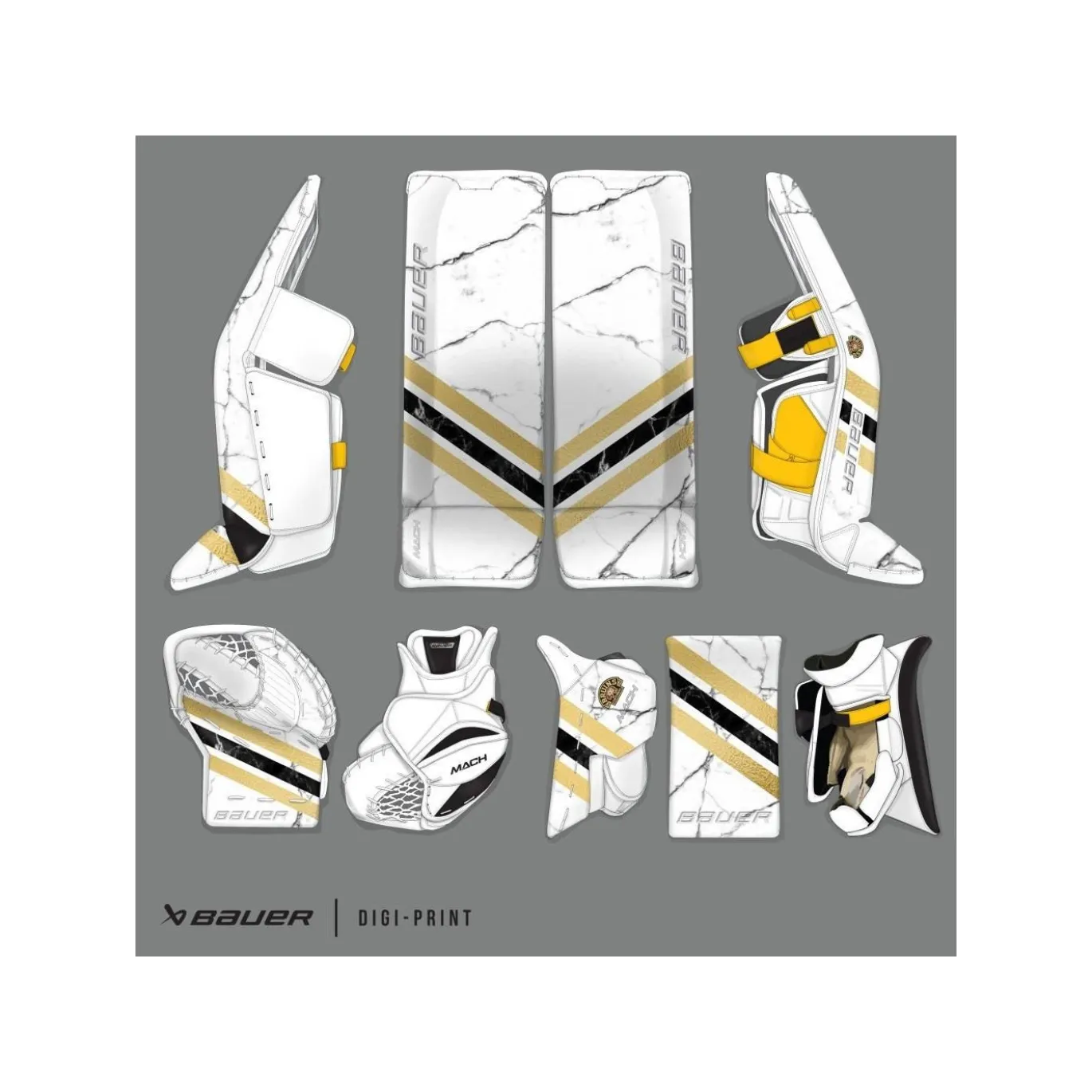 Bauer Målvaktsbenskydd Custom Supreme Shadow Sr - Digital Print