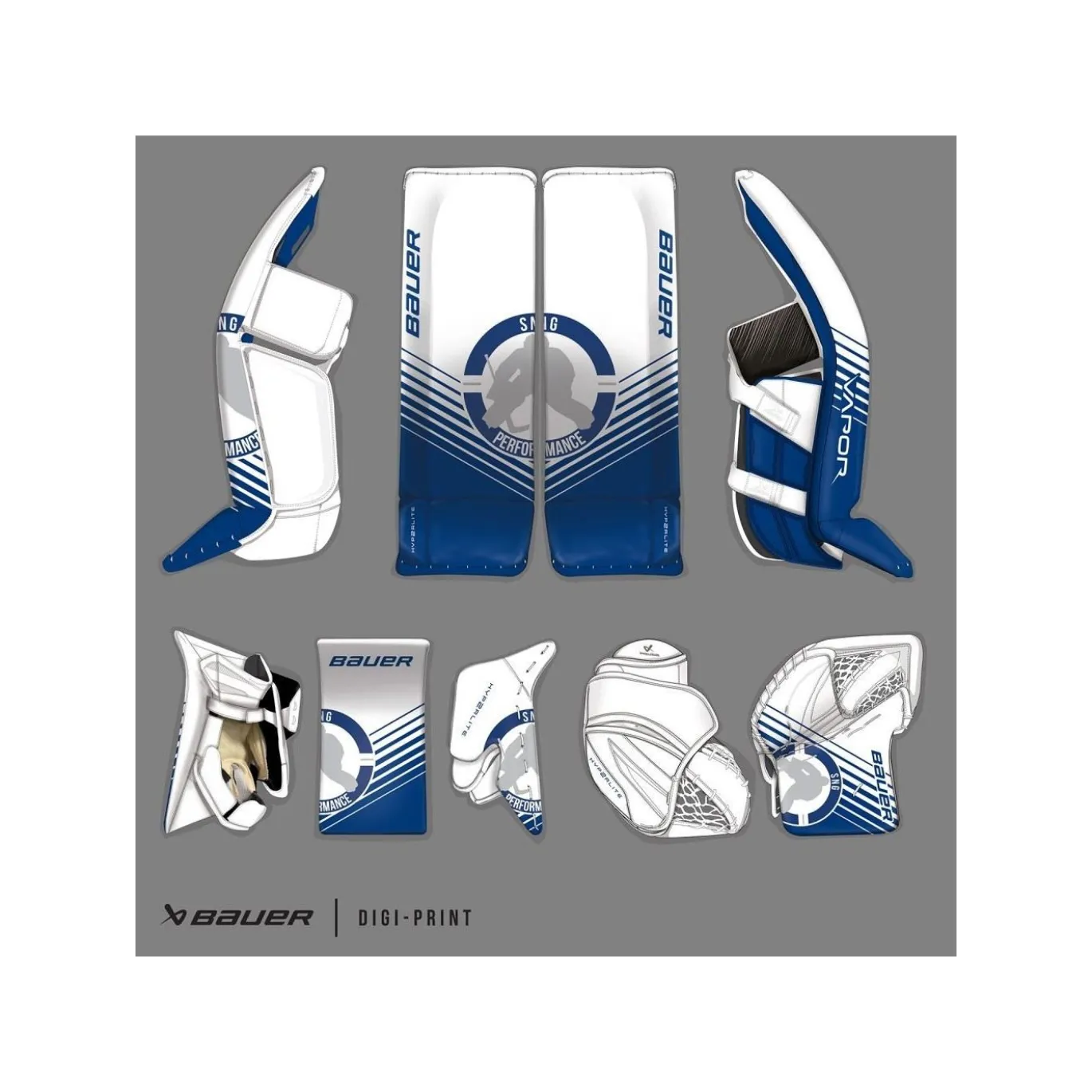 Bauer Målvaktsbenskydd Custom Supreme Shadow Sr - Digital Print