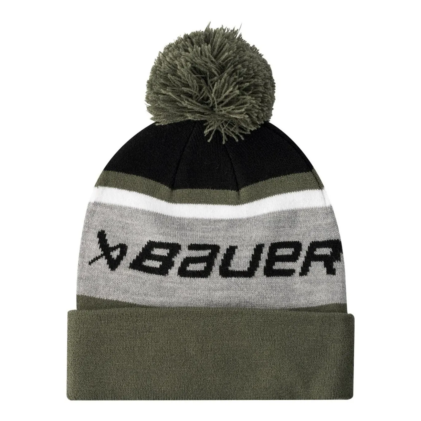 Bauer Mössa Intarsia Knit Pom Jr Grey/Green