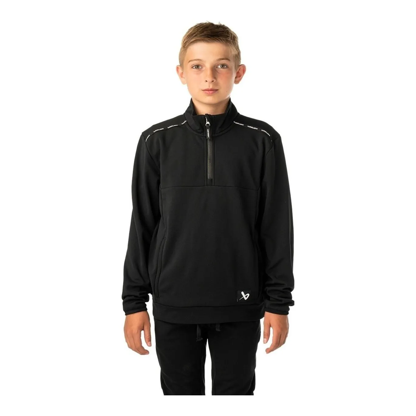 Bauer Tröja Team Fleece 1/2 Zip Yth Black