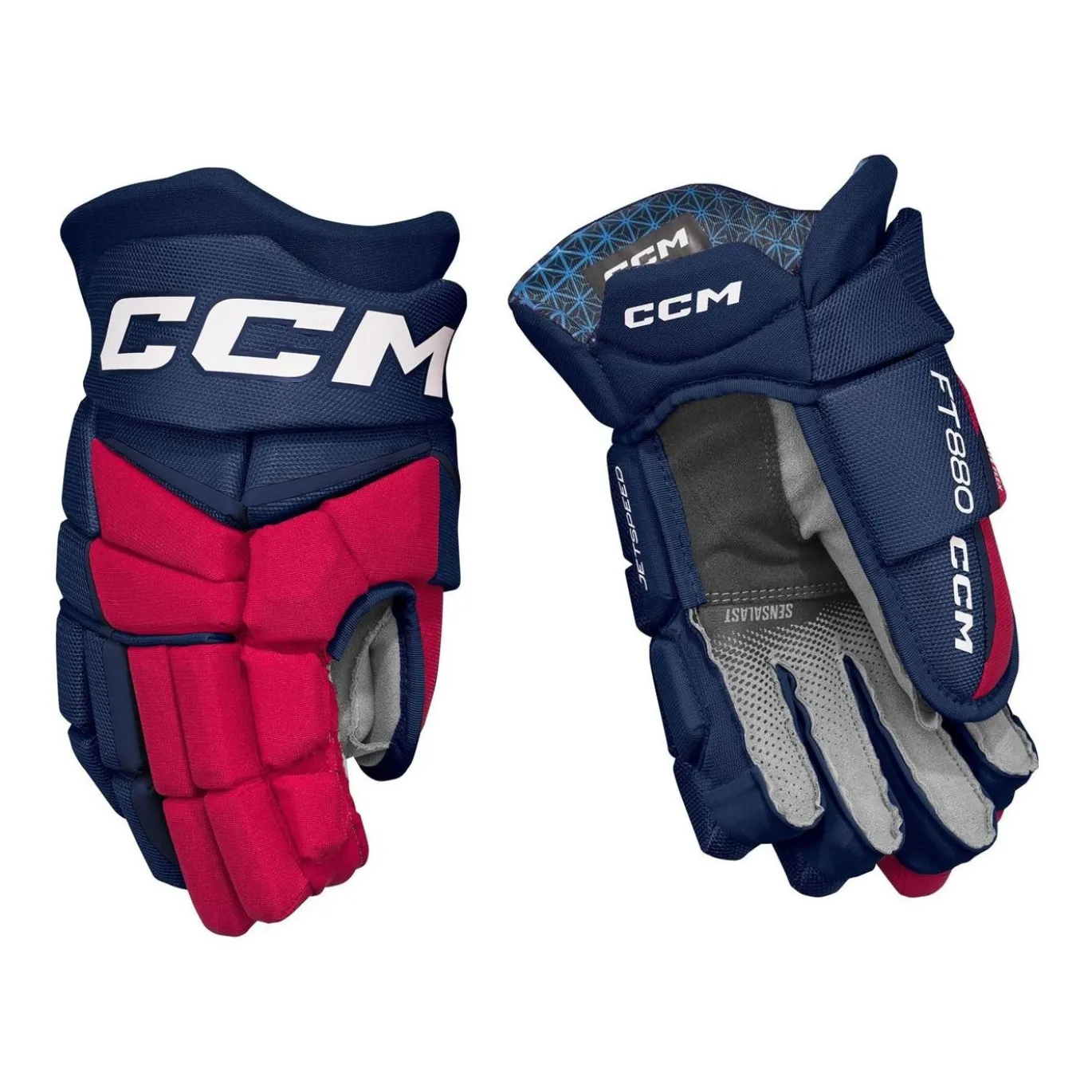 CCM Hockeyhandskar Jetspeed FT880 Sr Navy/Red/White