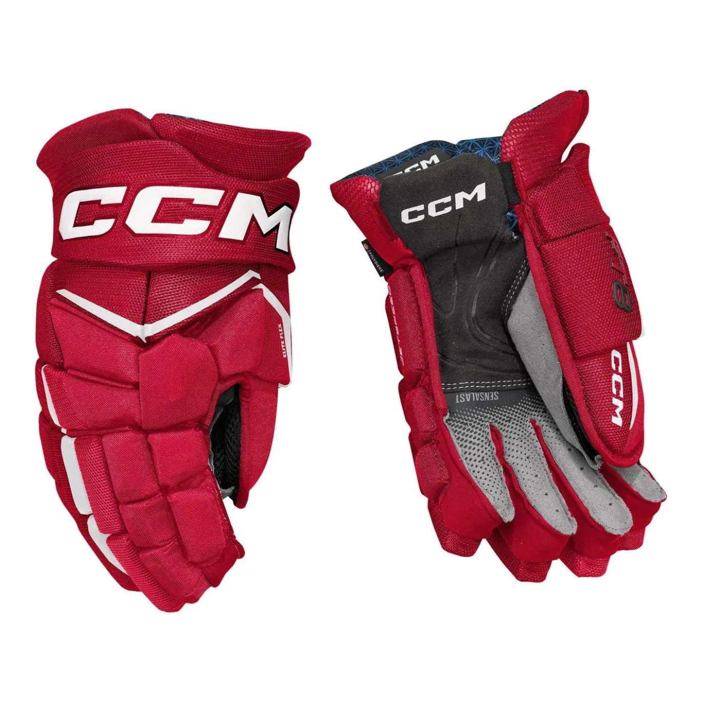 CCM Hockeyhandskar Jetspeed FT8 Jr Red/White