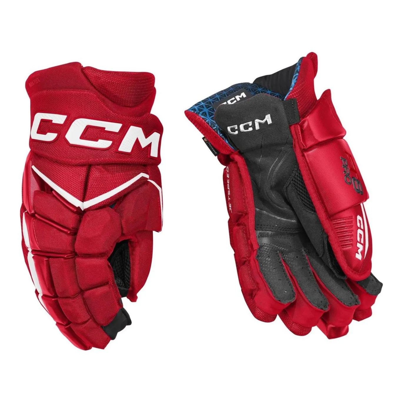 CCM Hockeyhandskar Jetspeed FT8 Pro Sr Red/White