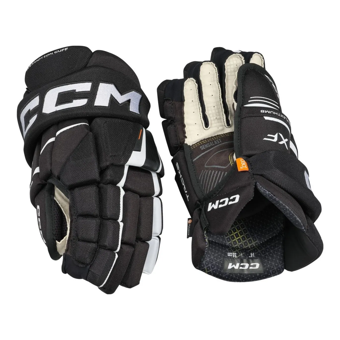CCM Hockeyhandskar Tacks XF Jr Black/White