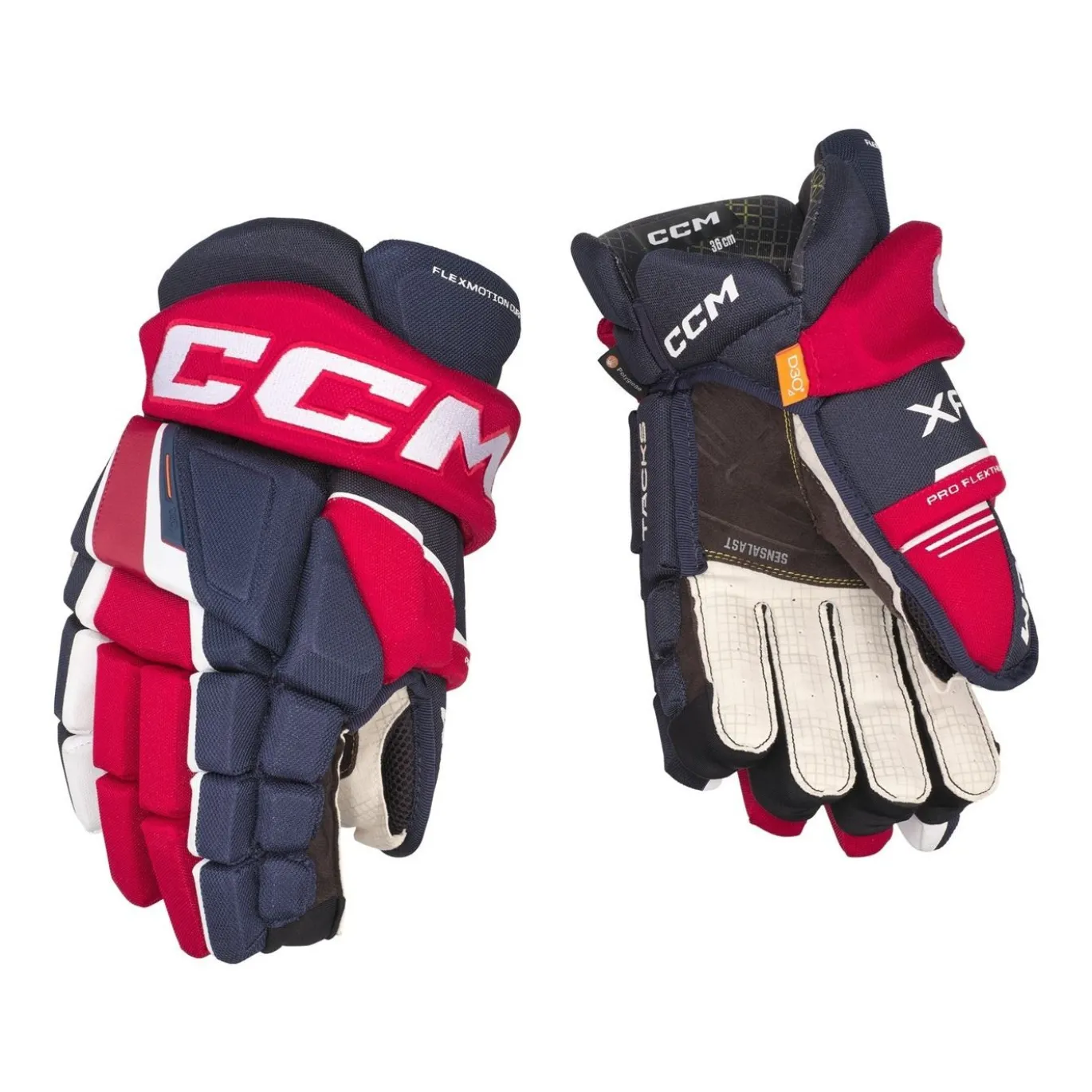 CCM Hockeyhandskar Tacks XF Jr Navy/Red/White
