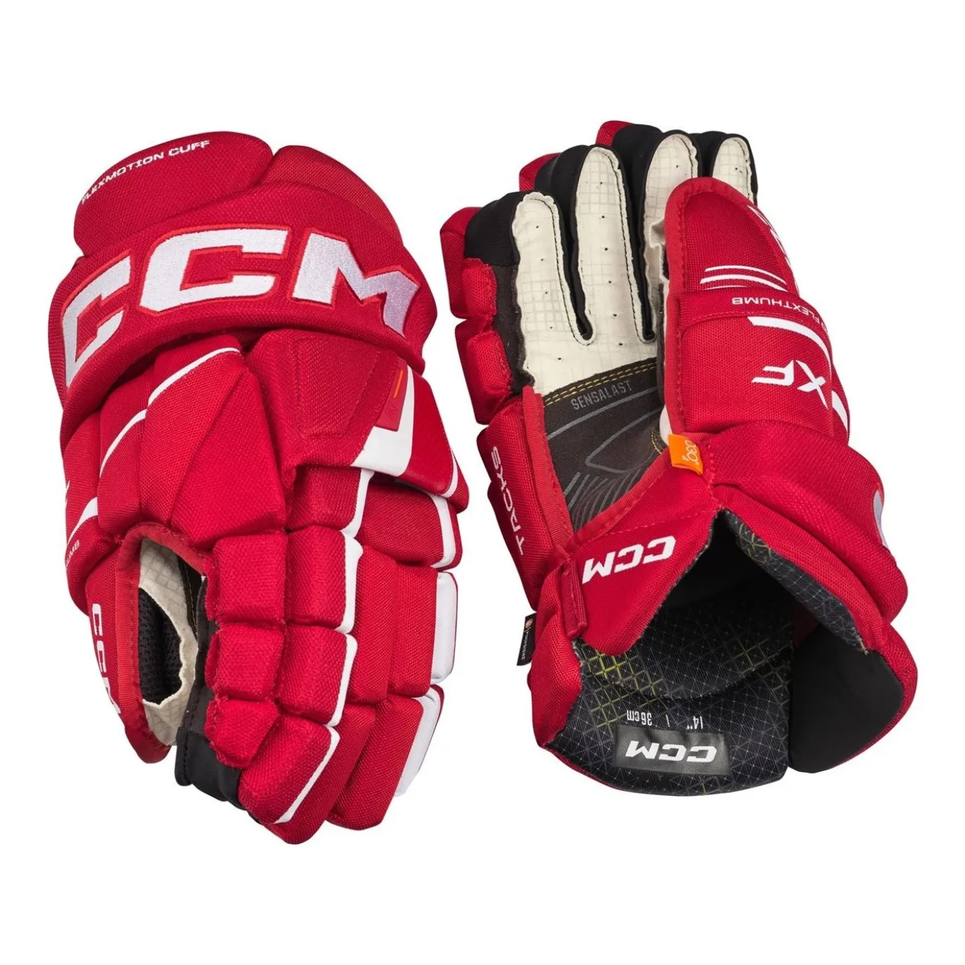CCM Hockeyhandskar Tacks XF Jr Red/White