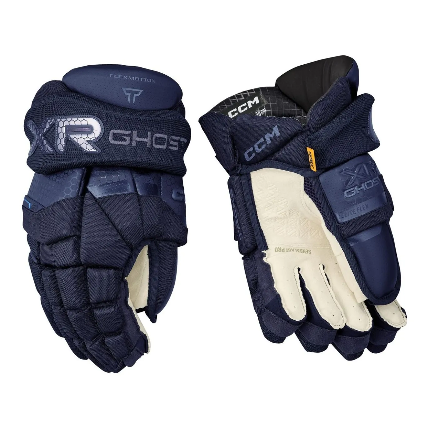 CCM Hockeyhandskar Tacks XR Ghost Sr Navy/Navy