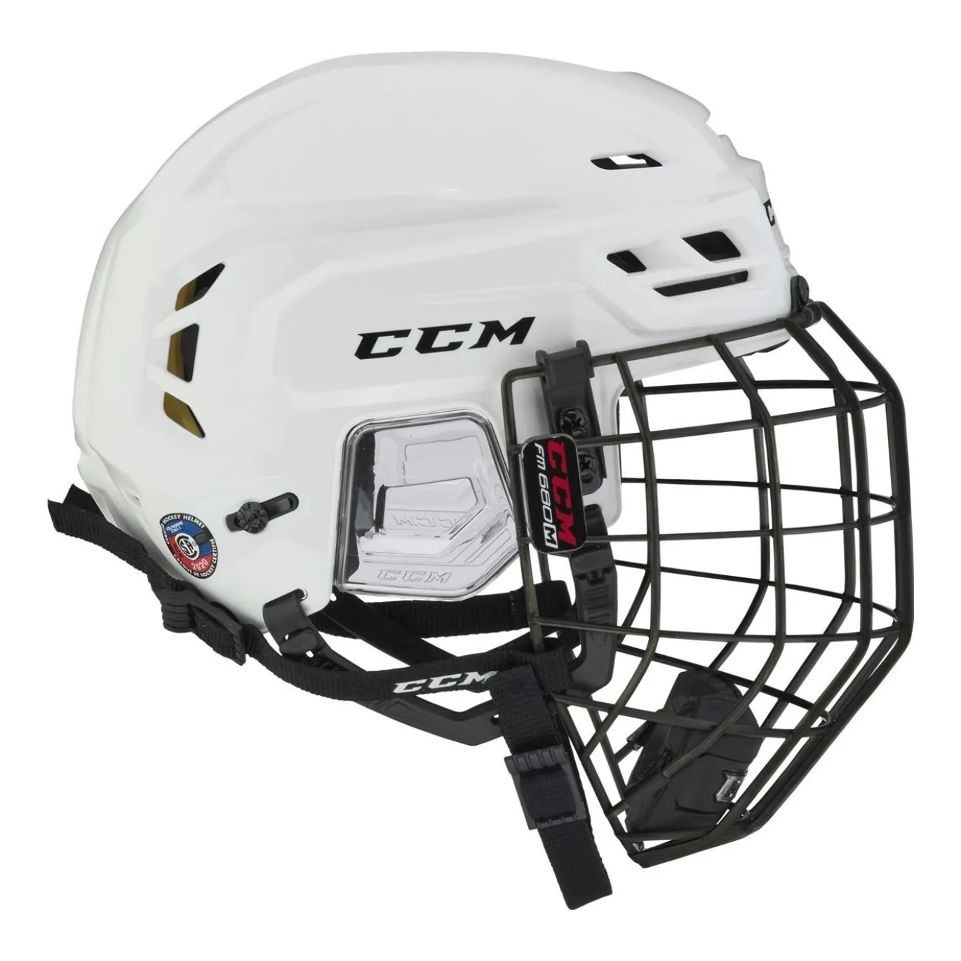 CCM Hockeyhjälm 310 Combo Jr White