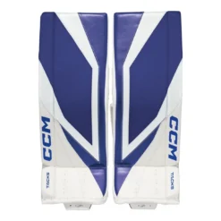 CCM Målvaktsbenskydd Tacks Sr White/Navy