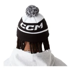 CCM Mössa Pom Knit Polar Fleece Team Black