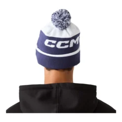 CCM Mössa Pom Knit Polar Fleece Team Navy