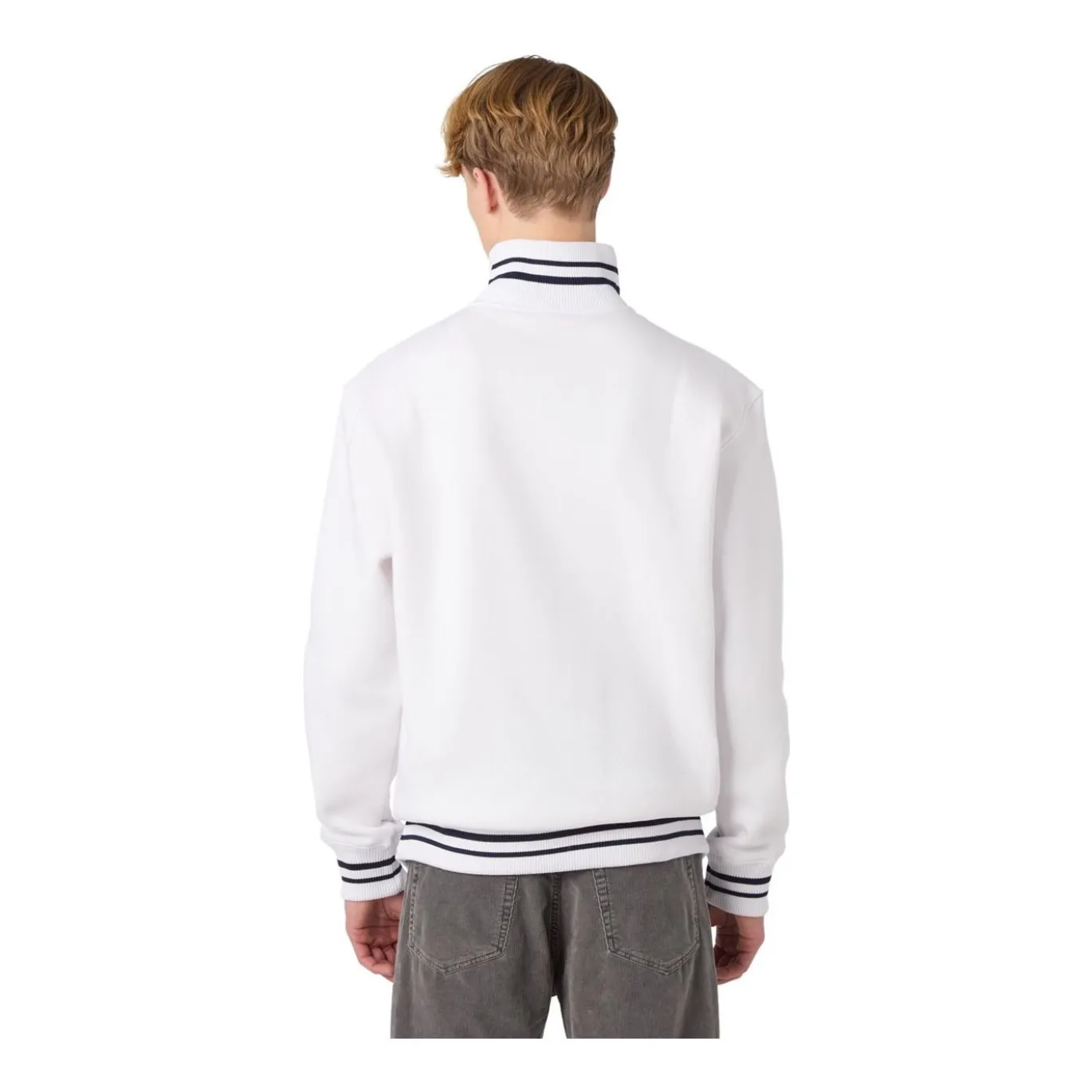 CCM Tröja Stripe Quarter Zip Sr White