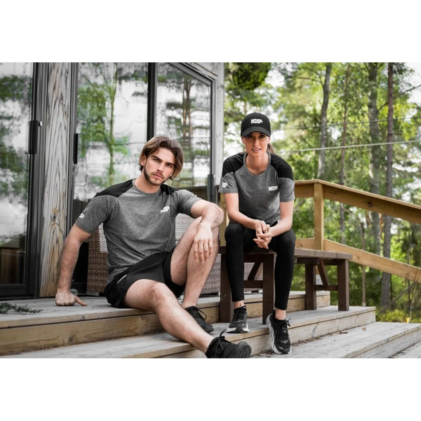 Kosa T-shirt Funktion Jr Grey/Black