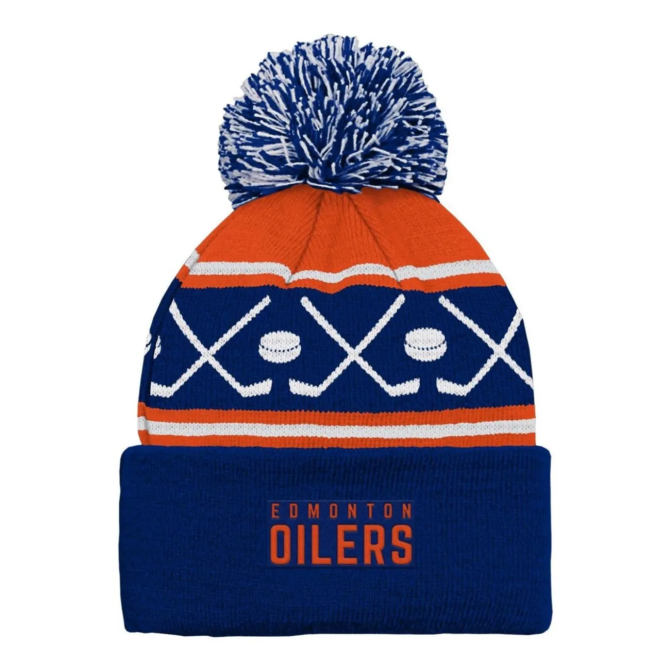 Outerstuff Mössa Face-Off Pom Yth Edmonton Oilers