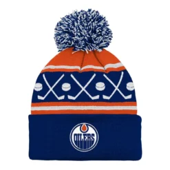 Outerstuff Mössa Face-Off Pom Yth Edmonton Oilers
