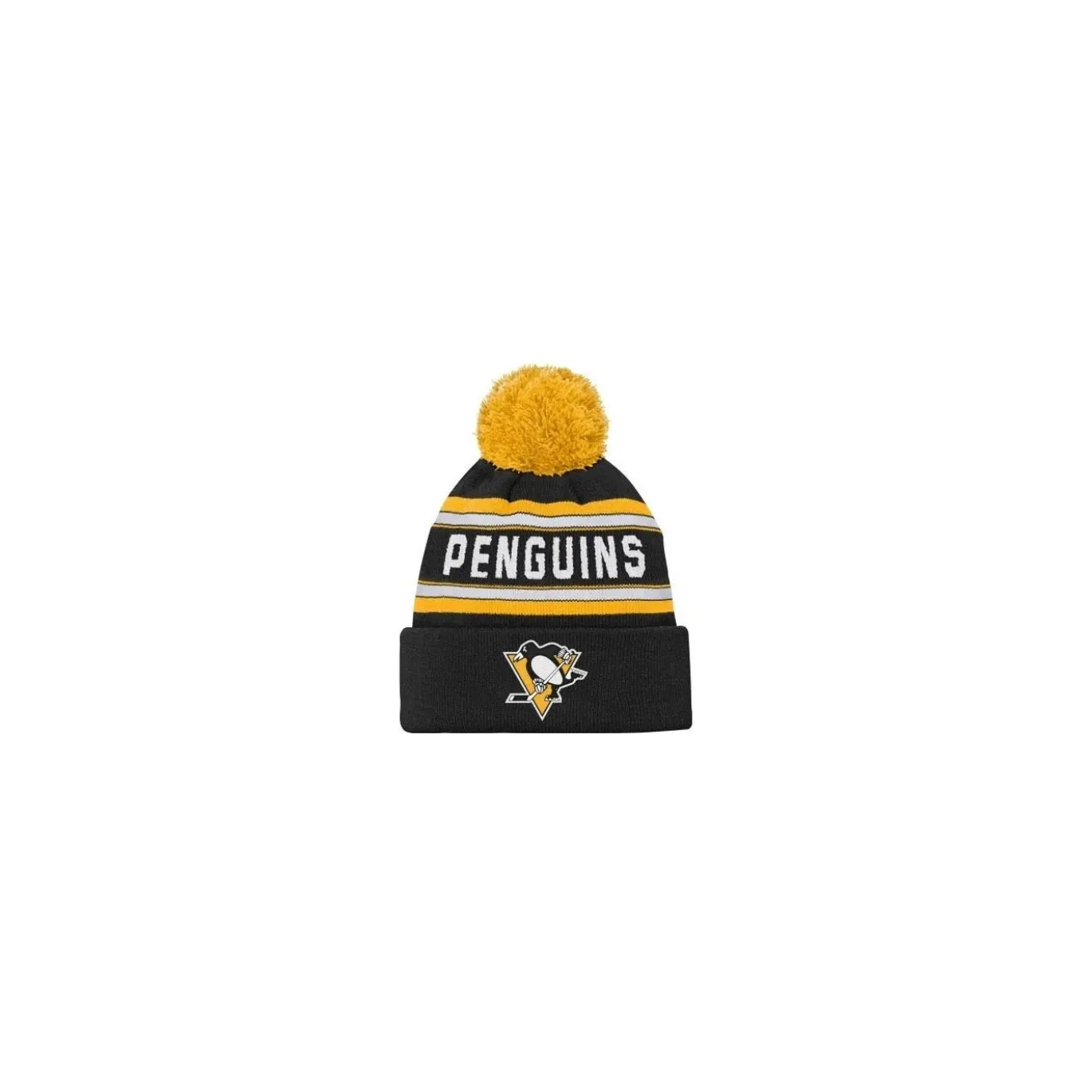 Outerstuff Mössa Jacquard Cuff Pom - Pittsburgh Penguins