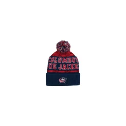 Outerstuff Mössa Puck Pattern Cuffed Pom Columbus Blue Jackets