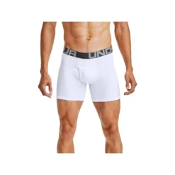 Under Armour Kalsonger Charged Cotton 6 in 3-Pack White